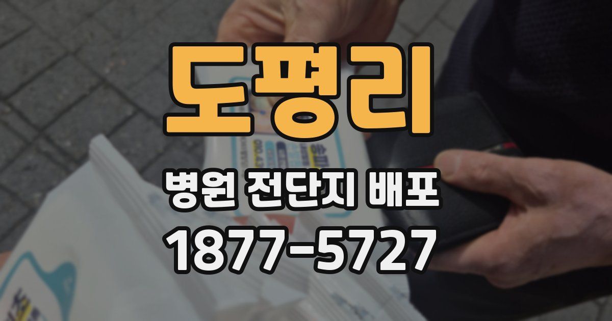 도평리 병원 전단지 배포