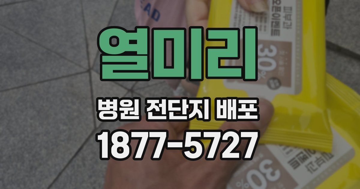 열미리 병원 전단지 배포
