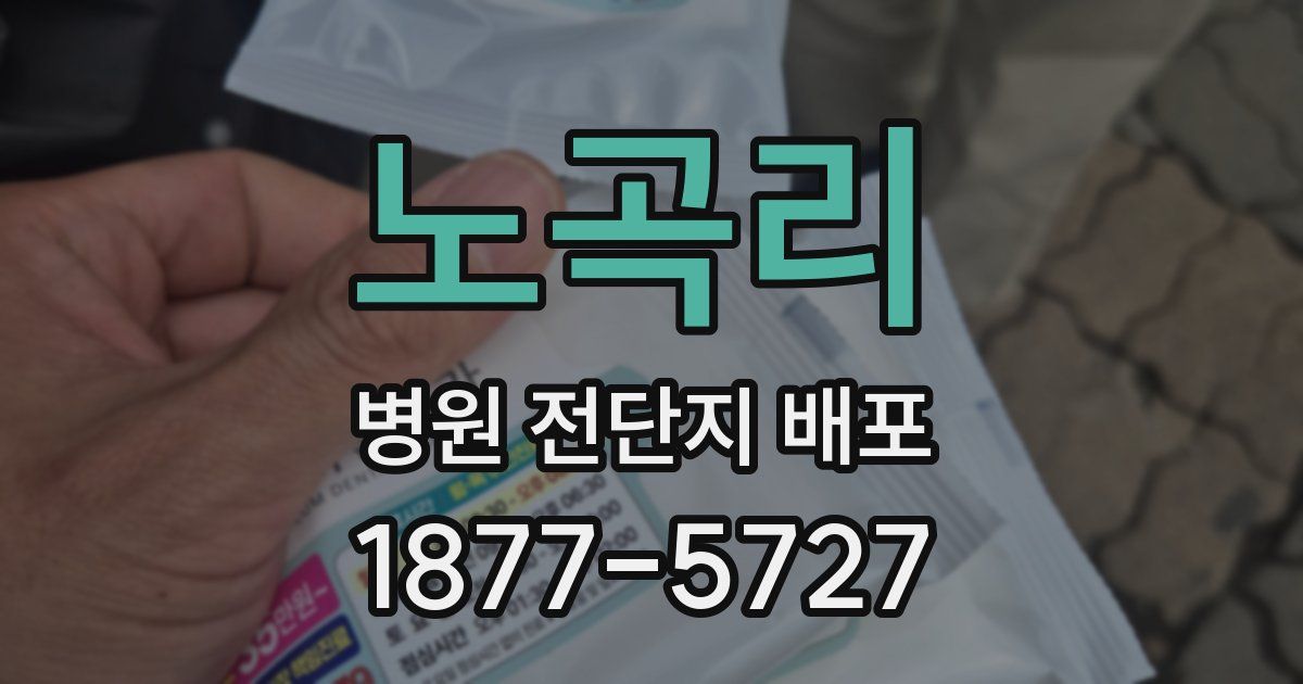 노곡리 병원 전단지 배포