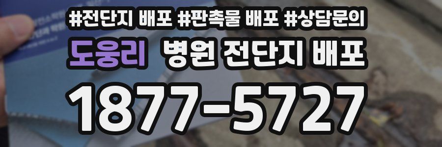 도웅리 병원 전단지 배포