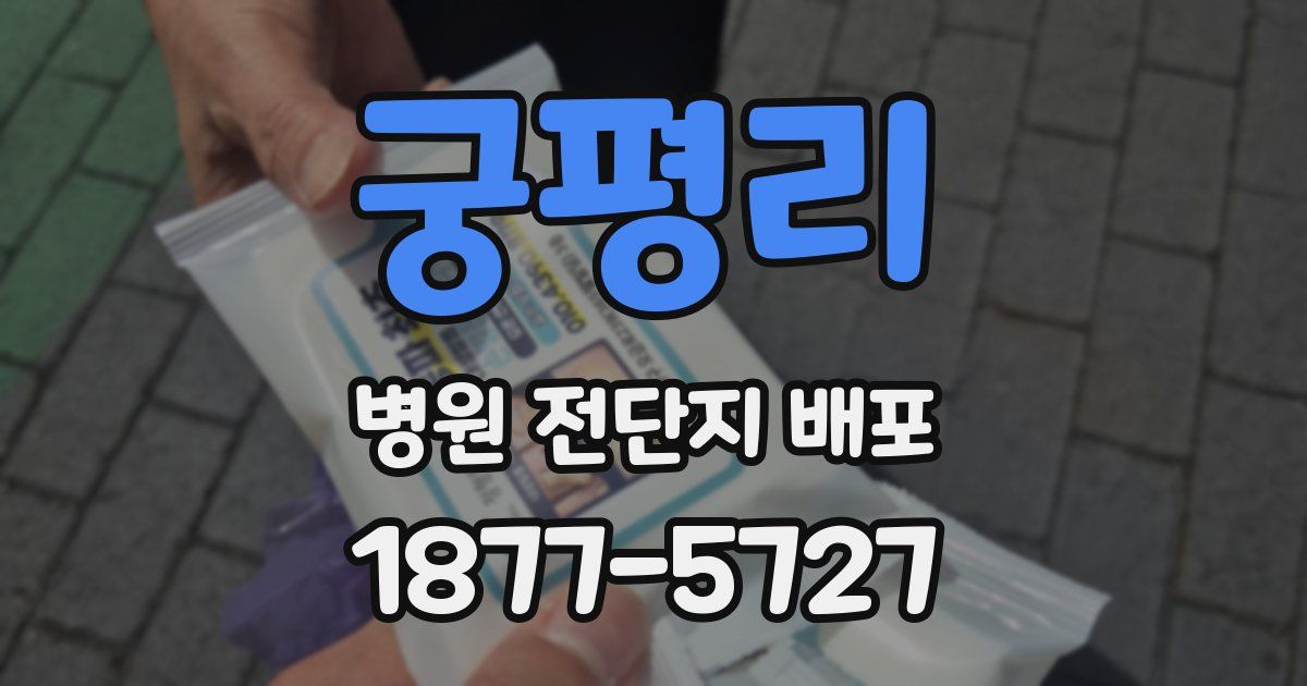궁평리 병원 전단지 배포