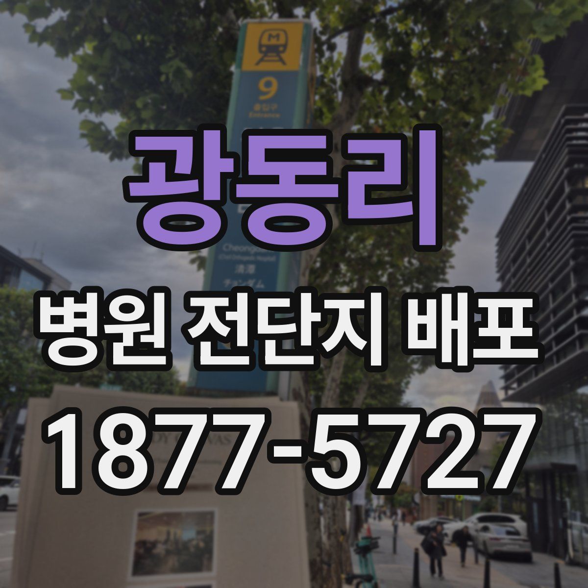 광동리 병원 전단지 배포