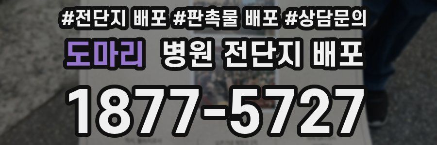 도마리 병원 전단지 배포