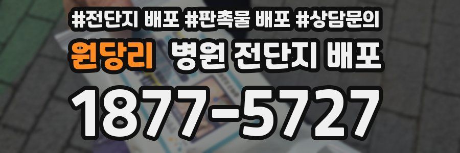 원당리 병원 전단지 배포