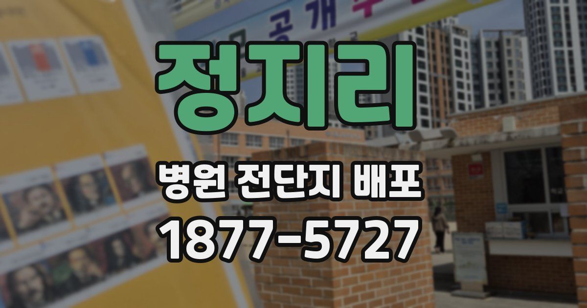 정지리 병원 전단지 배포