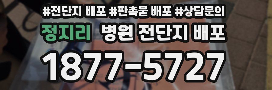정지리 병원 전단지 배포