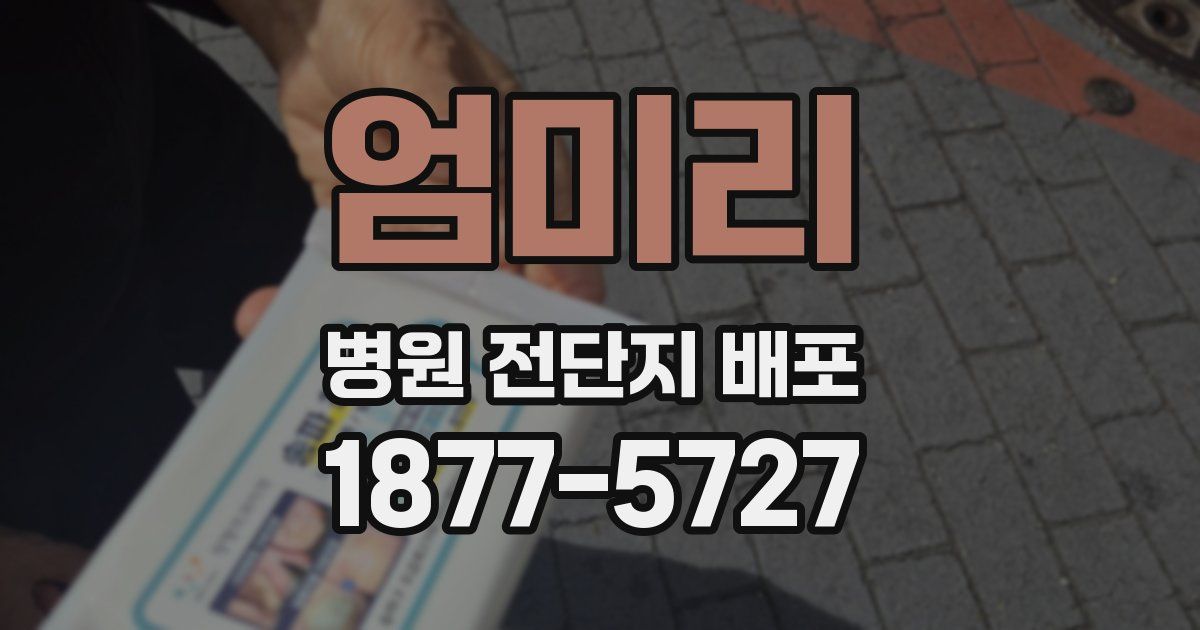엄미리 병원 전단지 배포