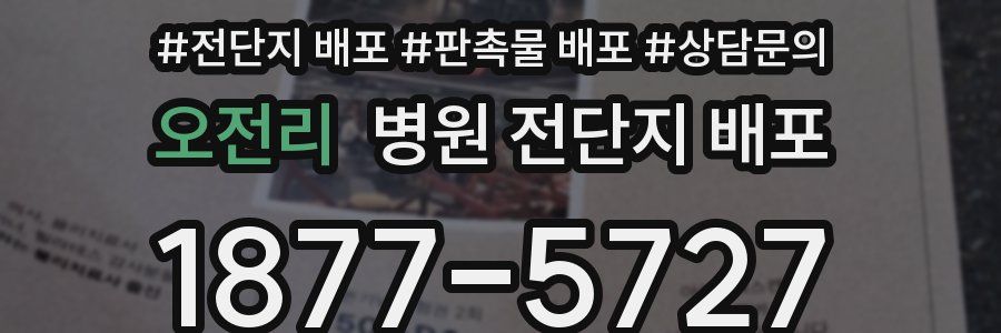 오전리 병원 전단지 배포