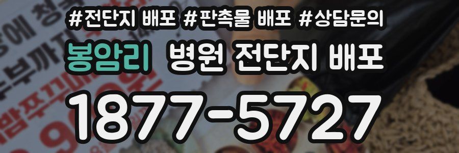 봉암리 병원 전단지 배포