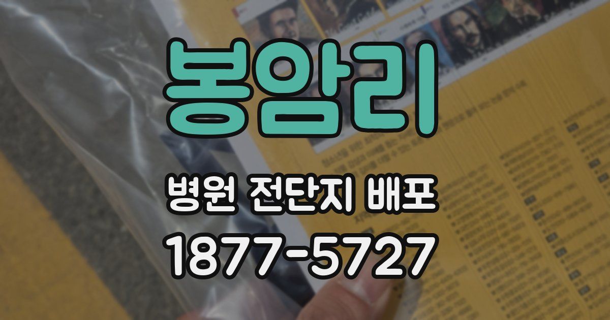 봉암리 병원 전단지 배포