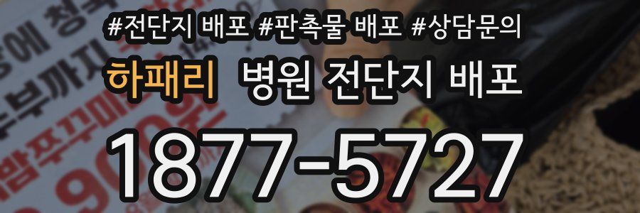 하패리 병원 전단지 배포