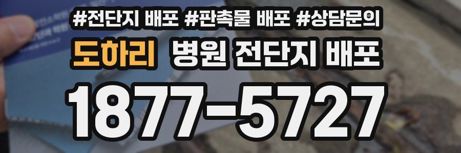 도하리 병원 전단지 배포