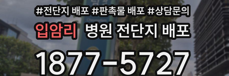 입암리 병원 전단지 배포