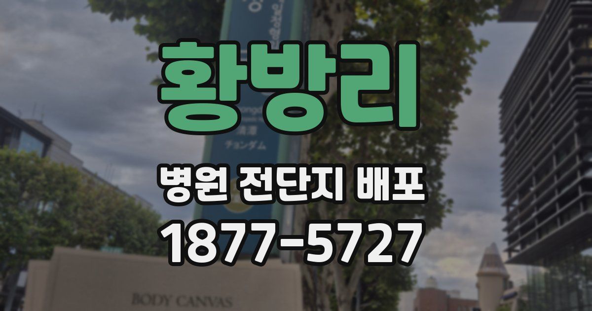 황방리 병원 전단지 배포