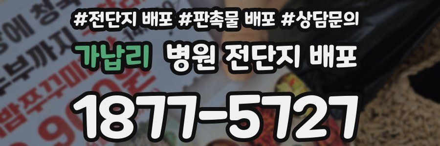 가납리 병원 전단지 배포