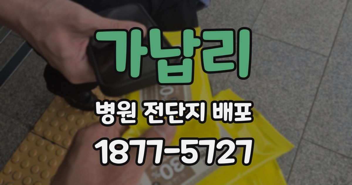 가납리 병원 전단지 배포