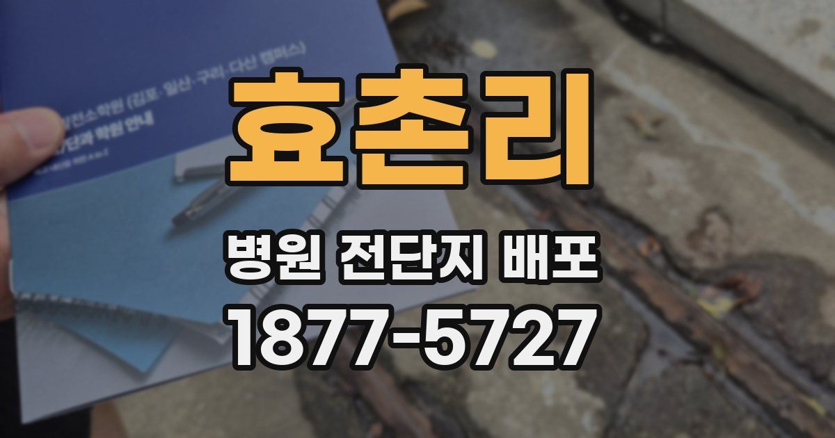 효촌리 병원 전단지 배포