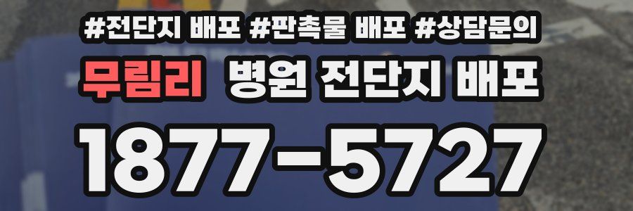 무림리 병원 전단지 배포