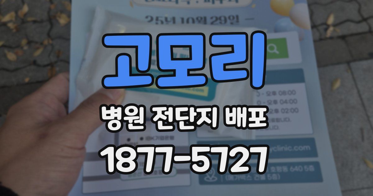 고모리 병원 전단지 배포