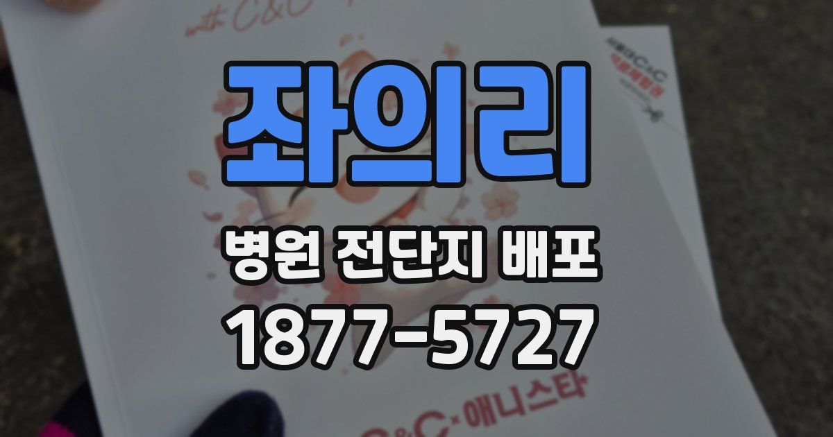 좌의리 병원 전단지 배포
