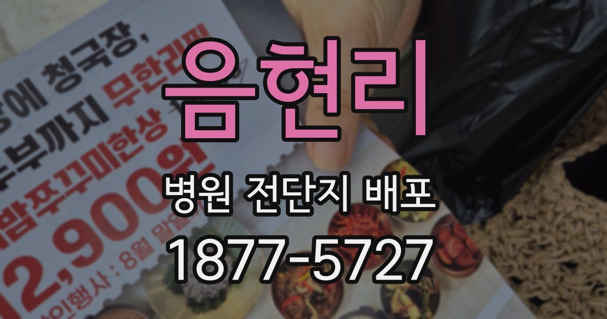 음현리 병원 전단지 배포