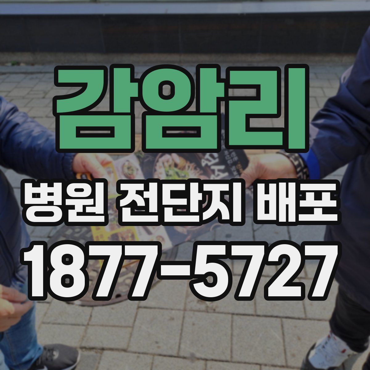 감암리 병원 전단지 배포
