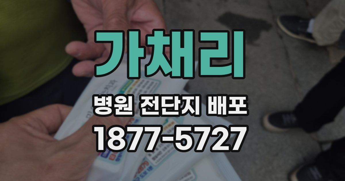 가채리 병원 전단지 배포