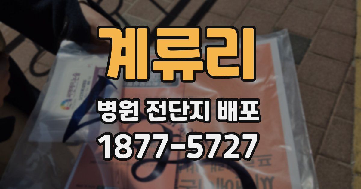 계류리 병원 전단지 배포