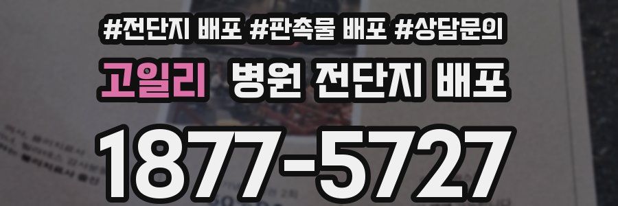 고일리 병원 전단지 배포