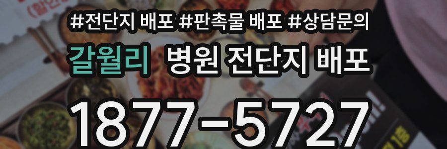 갈월리 병원 전단지 배포