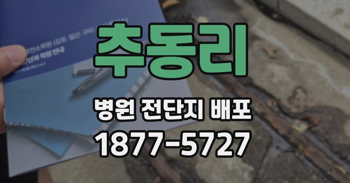추동리 병원 전단지 배포