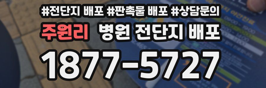 주원리 병원 전단지 배포