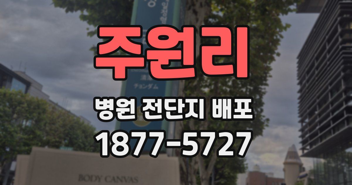 주원리 병원 전단지 배포