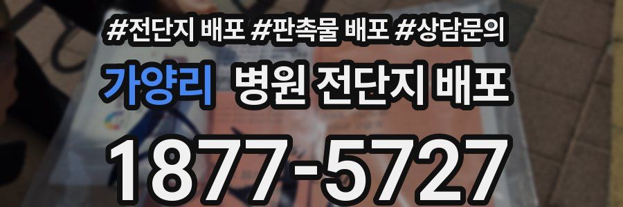 가양리 병원 전단지 배포