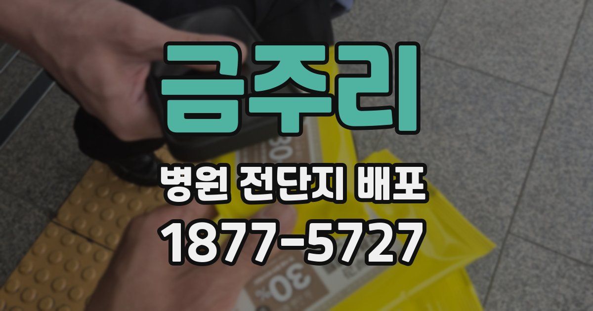 금주리 병원 전단지 배포