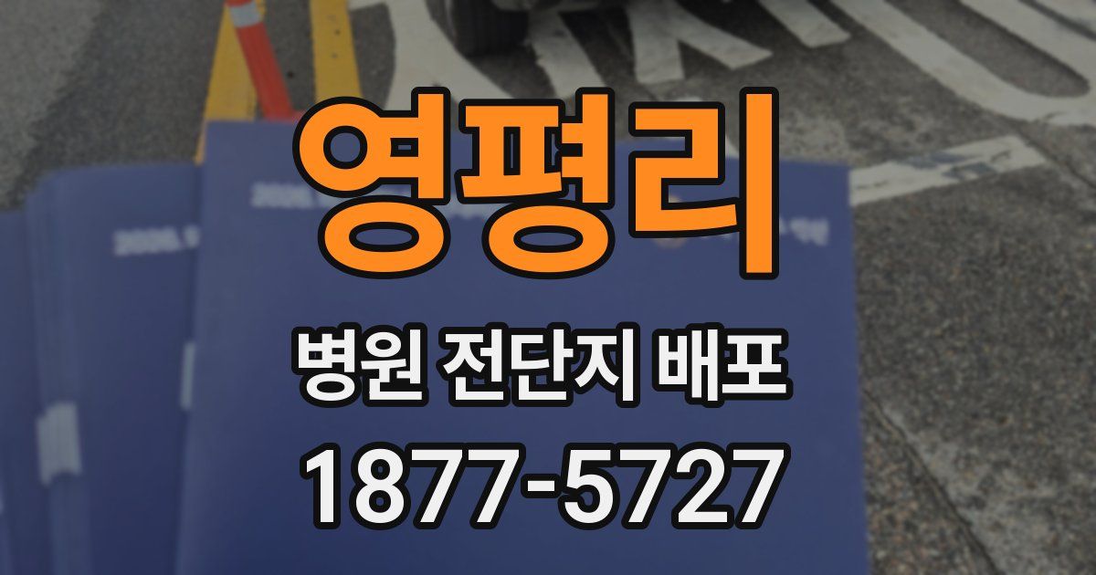영평리 병원 전단지 배포