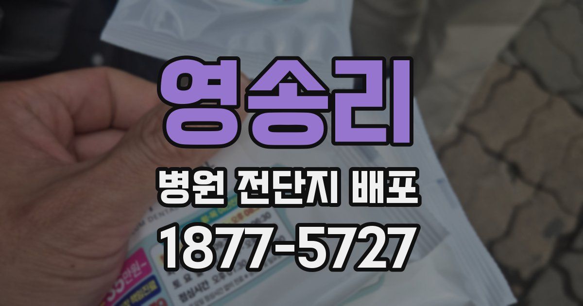 영송리 병원 전단지 배포