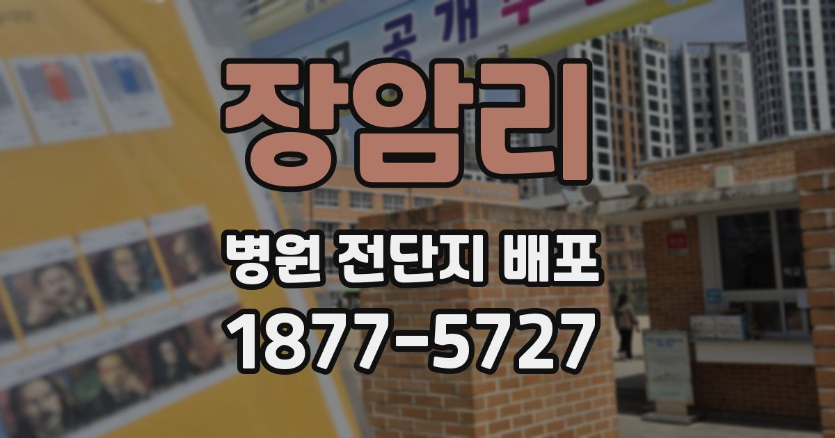 장암리 병원 전단지 배포