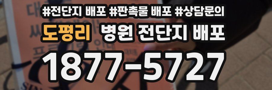 도평리 병원 전단지 배포