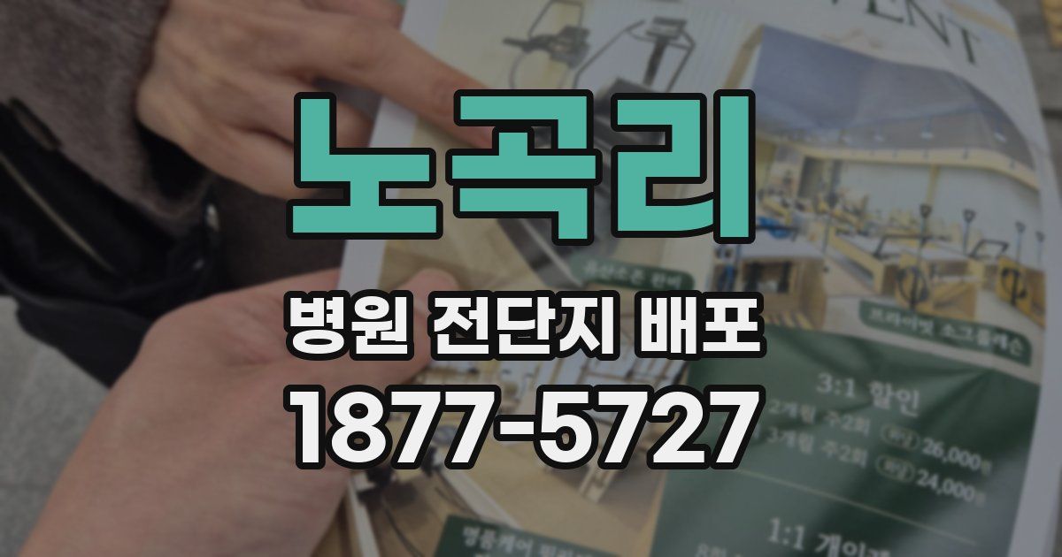 노곡리 병원 전단지 배포