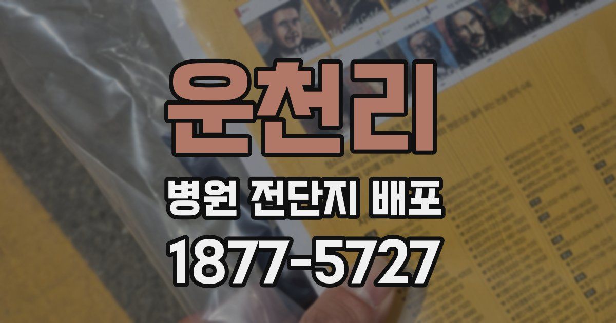 운천리 병원 전단지 배포
