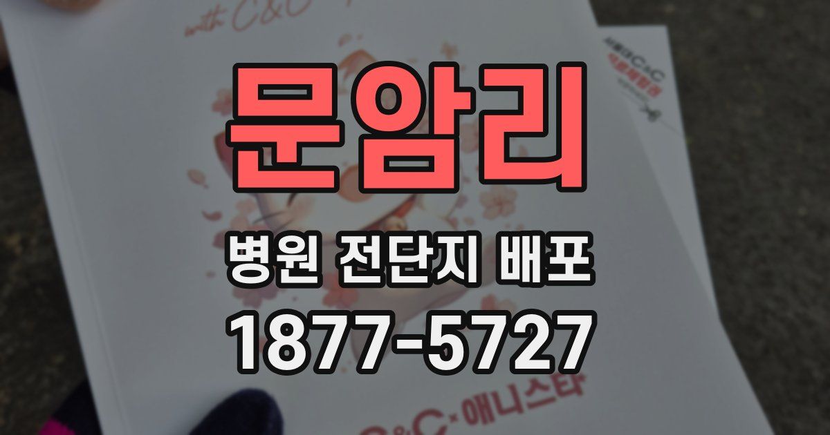 문암리 병원 전단지 배포