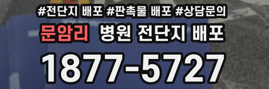 문암리 병원 전단지 배포
