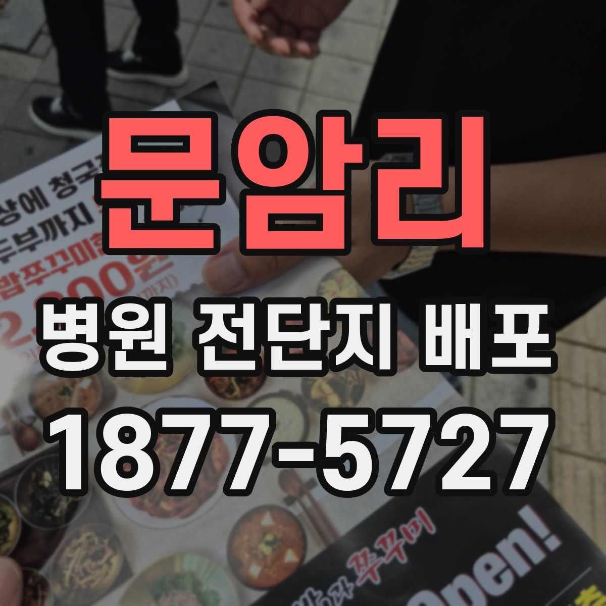 문암리 병원 전단지 배포