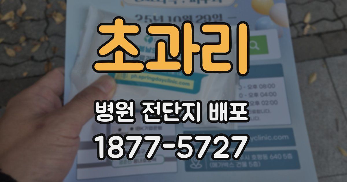 초과리 병원 전단지 배포
