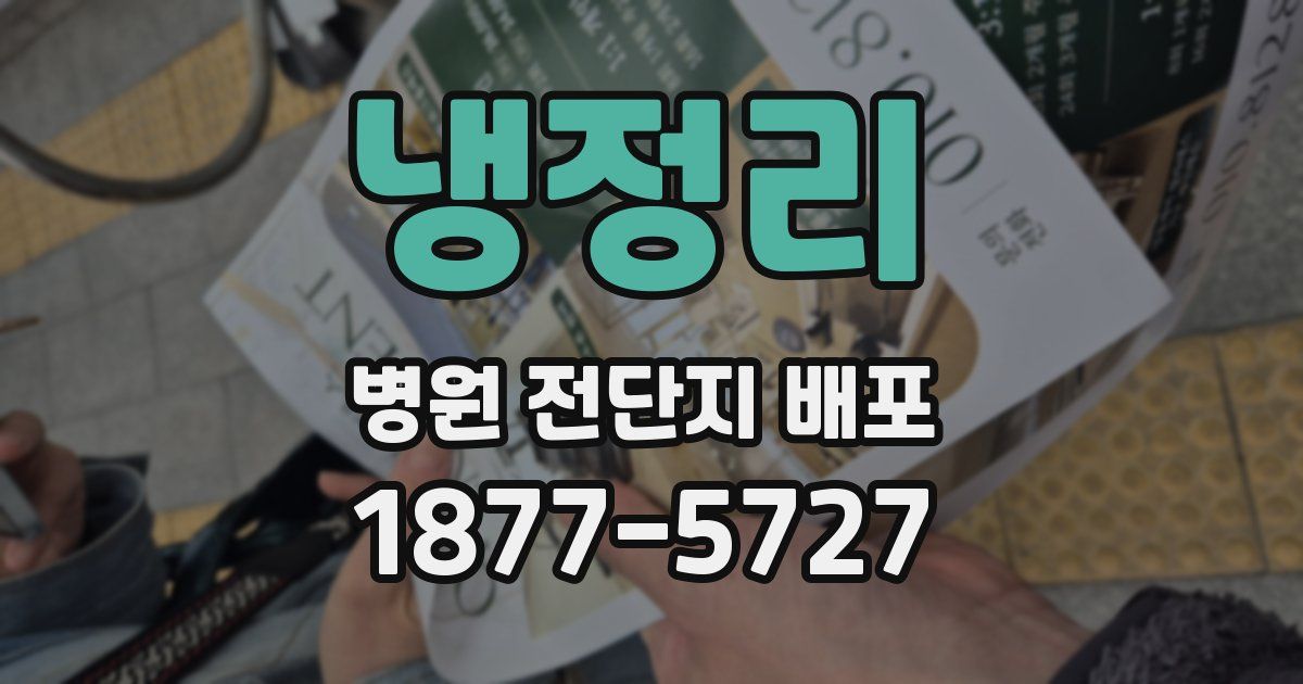 냉정리 병원 전단지 배포