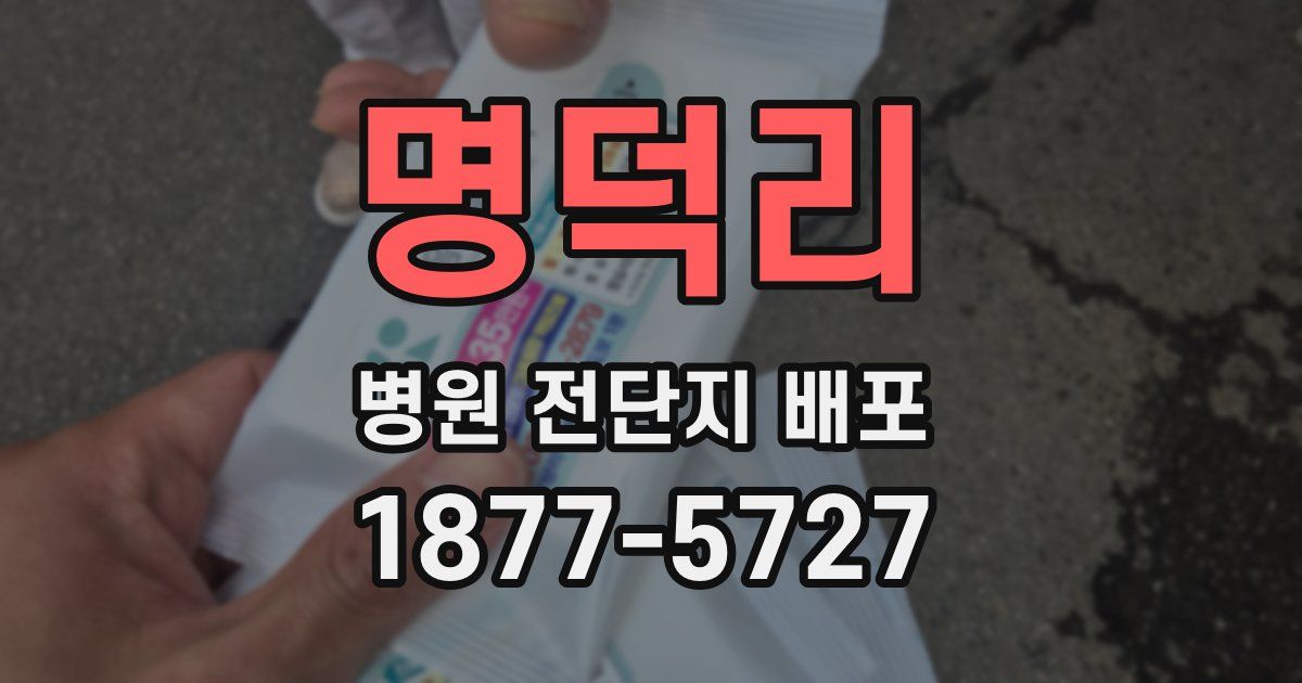 명덕리 병원 전단지 배포