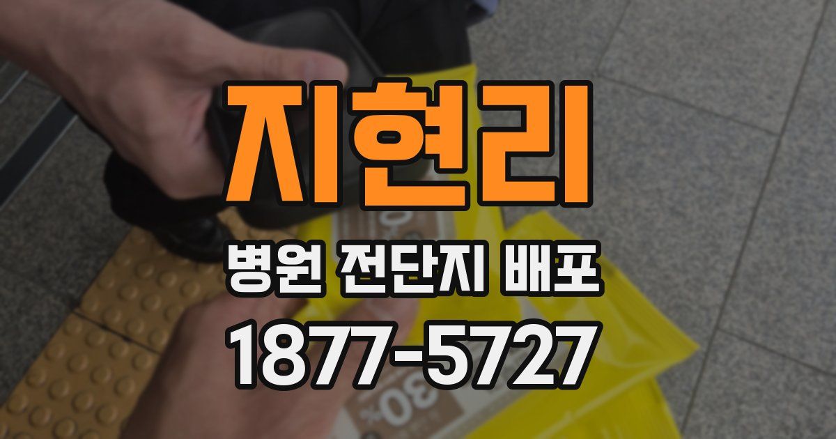 지현리 병원 전단지 배포