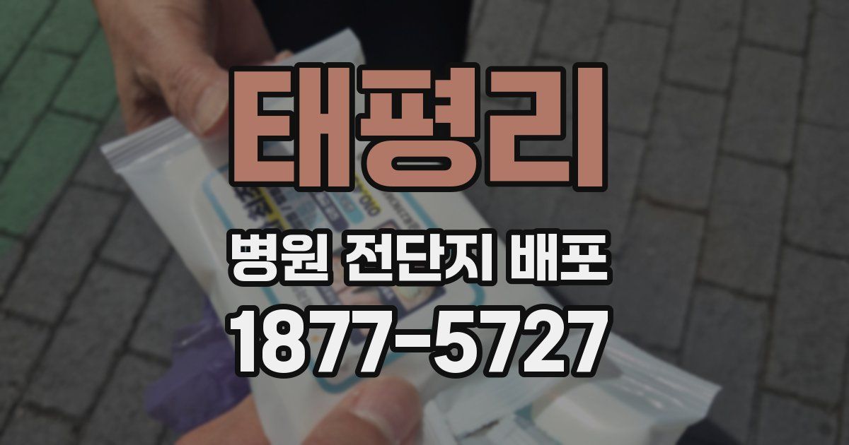 태평리 병원 전단지 배포