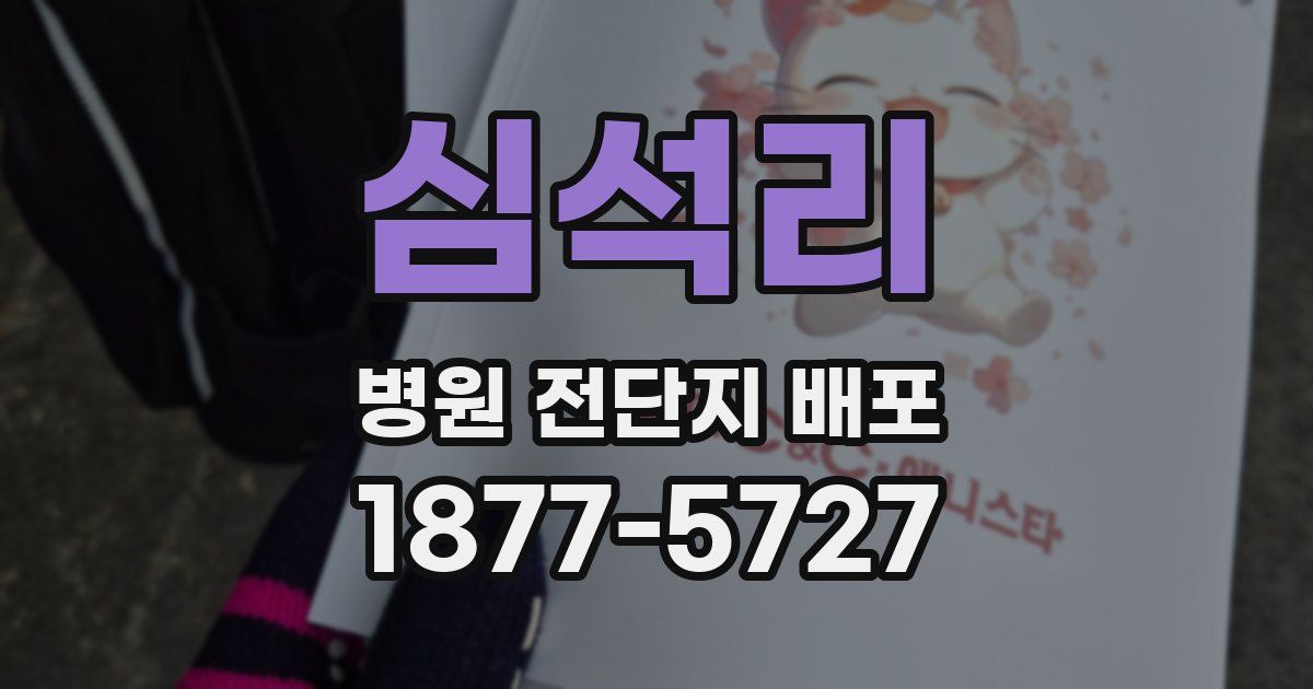 심석리 병원 전단지 배포